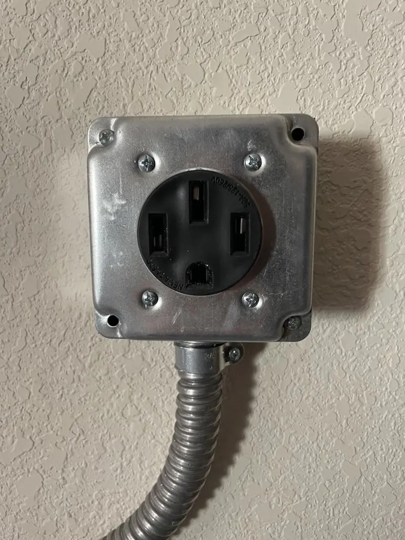 NEMA 14-50 outlet installed for Smart Home Electrical in Safford